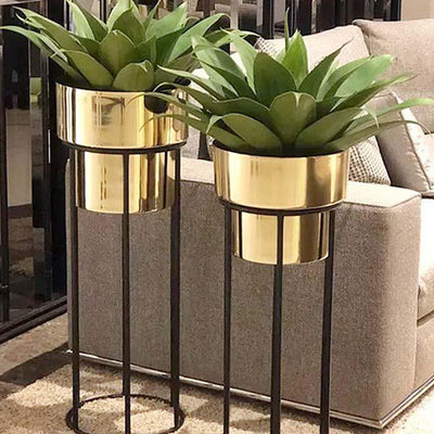 Golden Metal Planter