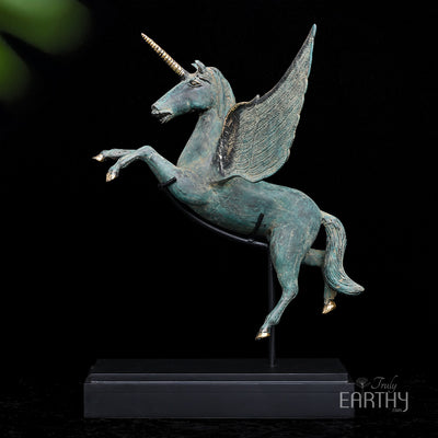 bronze unicorn statue, angel 2