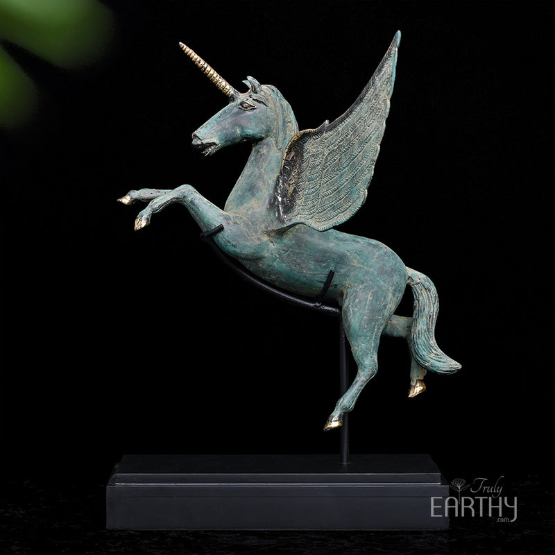 bronze unicorn statue, angel 2