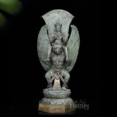 antique vishnu garuda sculpture