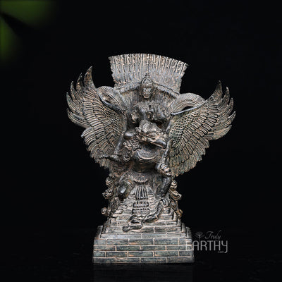 bronze vishnu garuda sculpture