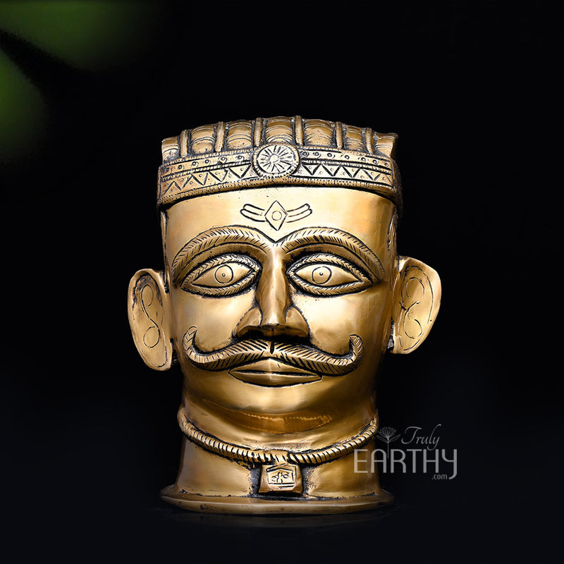 brass shiva head mukhlingam