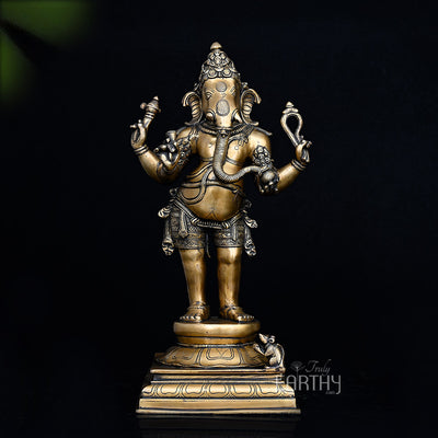 brass standing ganesha