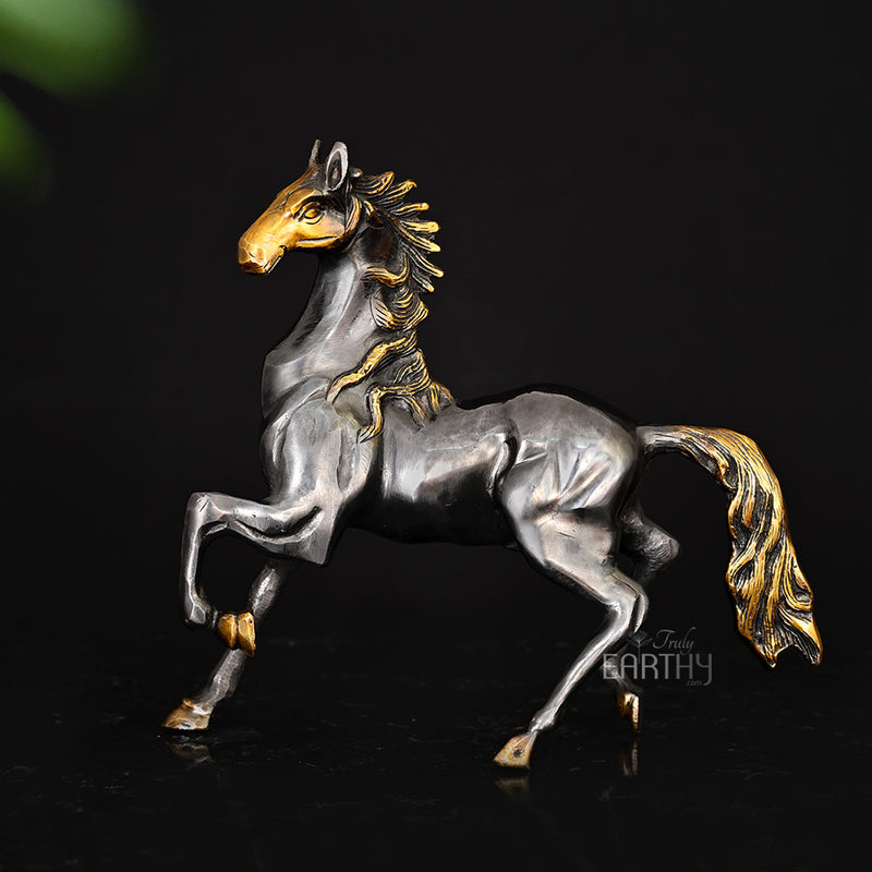 brass horse sculpture, angel 2