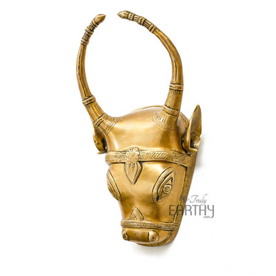 brass cow wall hanging, angel 3