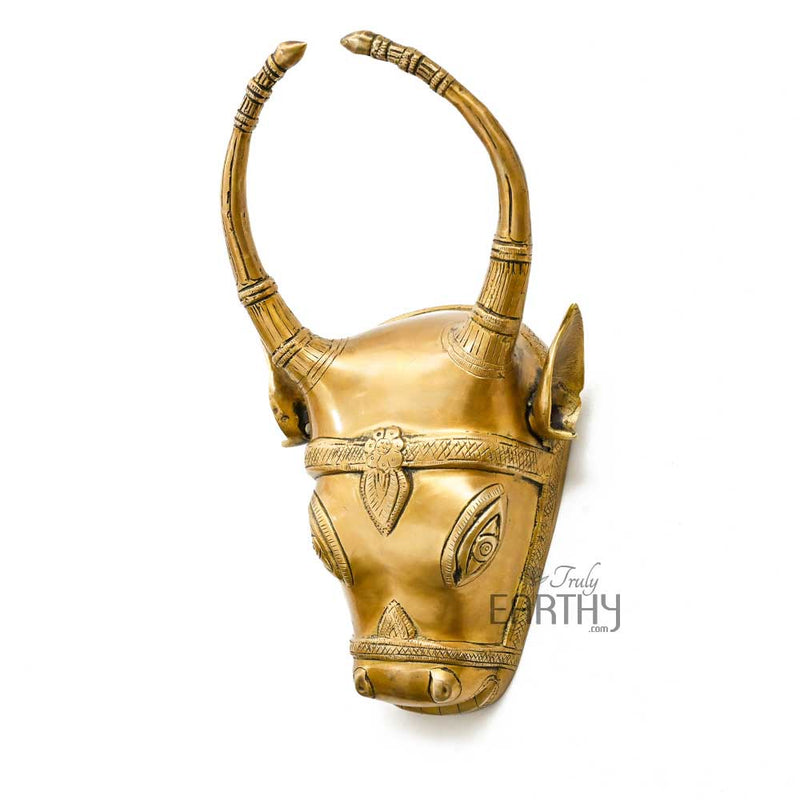 brass cow wall hanging, angel 3