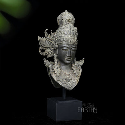 Bronze Vishnu Bust Sculpture with Garuda