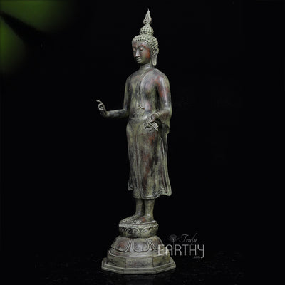 bronze standing buddha statue, angel 3