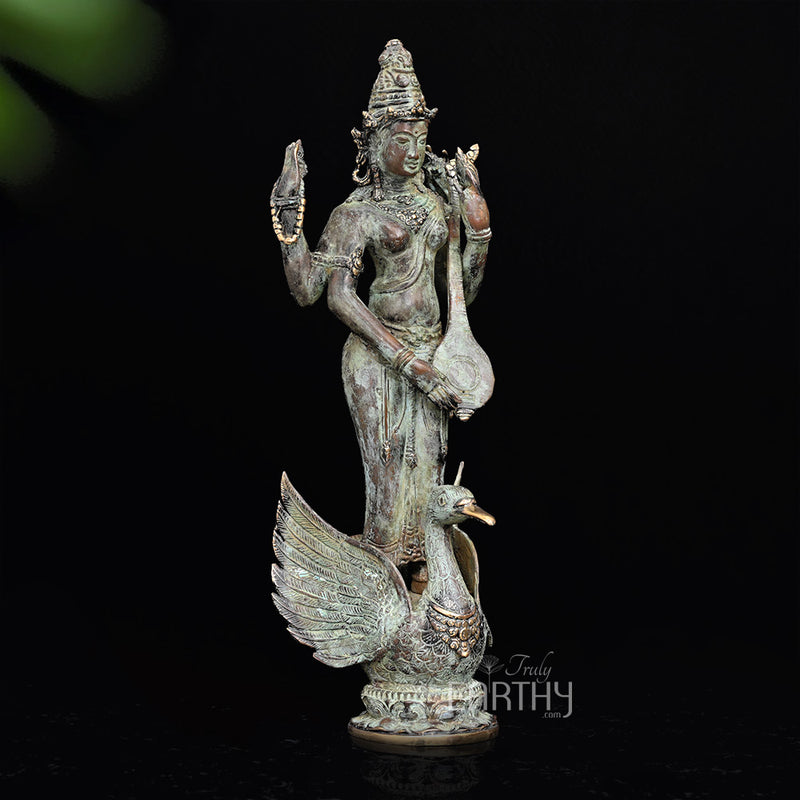 bronze saraswati statue, angel 2