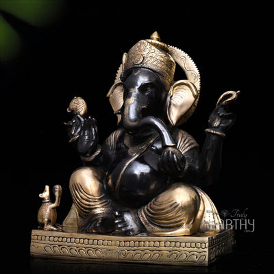 brass large ganesha statue, angel 2