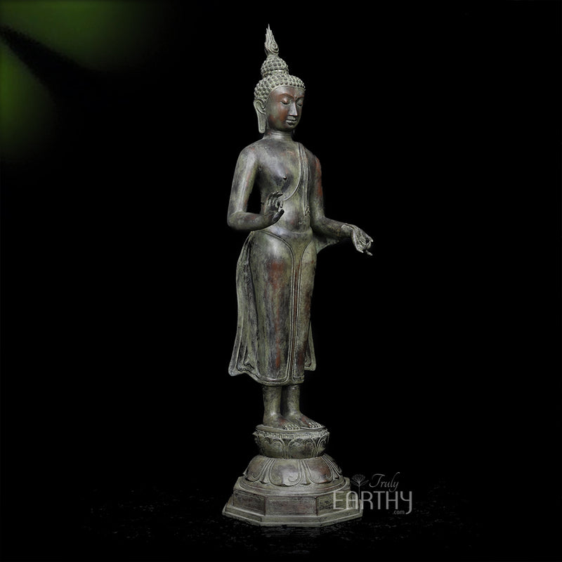 bronze standing buddha statue, angel 4