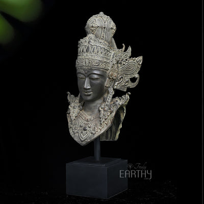 Bronze Vishnu Bust Sculpture with Garuda