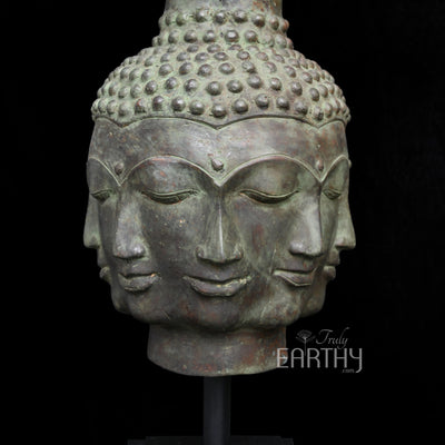 bronze buddha sculpture, closeup 2