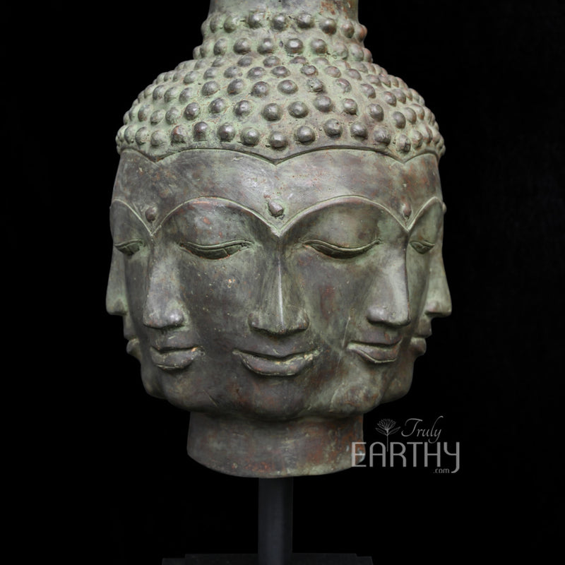 bronze buddha sculpture, closeup 2