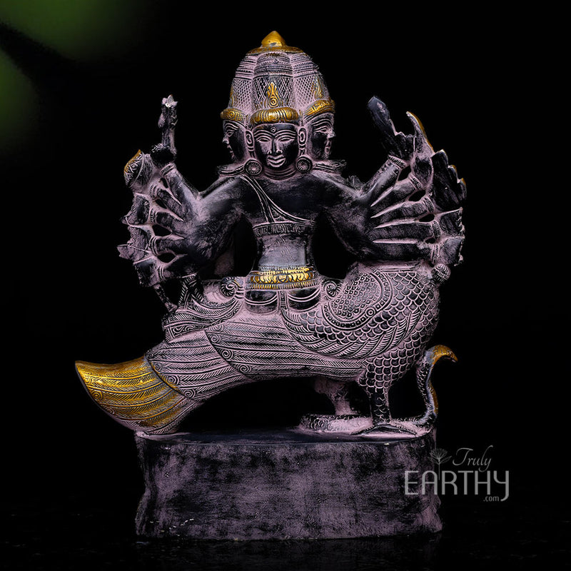 brass karttikey statue, angel 3