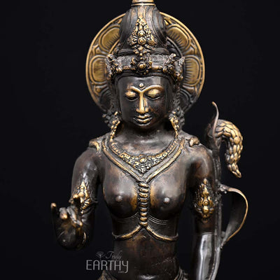 annapurna statue, closeup