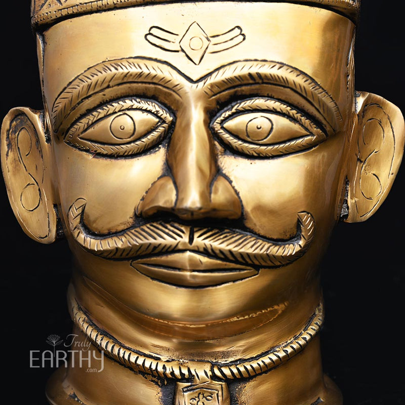 brass shiva head mukhlingam, angel 5