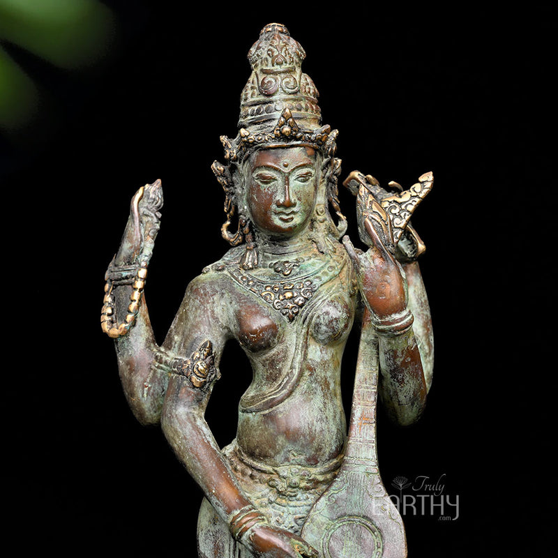 bronze saraswati statue, angel 5