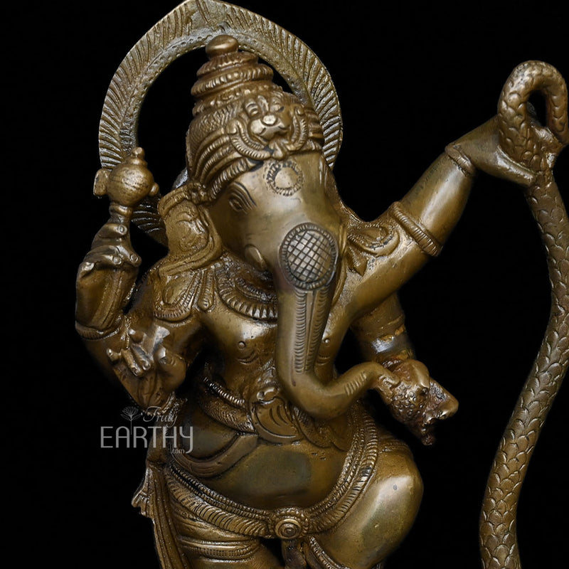 brass ganesha on snake, angel 2