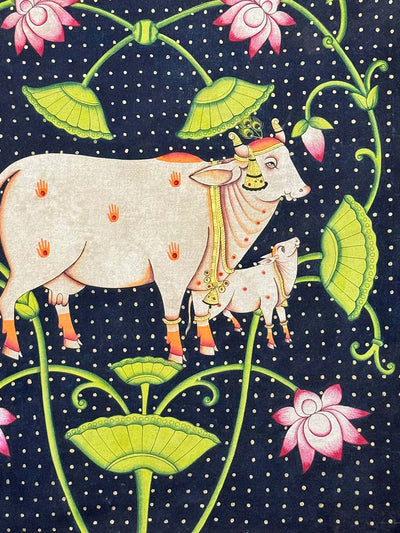 handmade cow painting, closeup 3