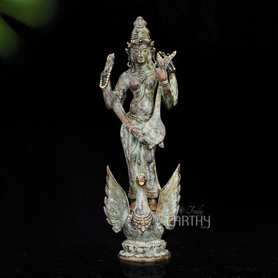 bronze saraswati statue