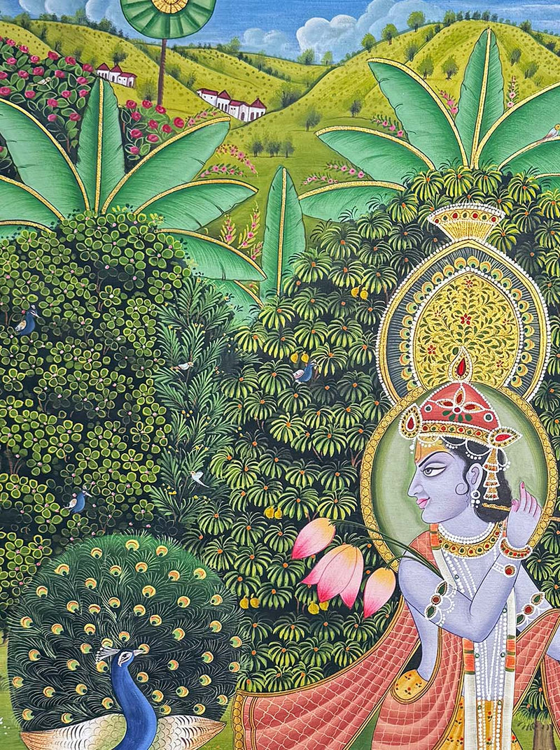 krishna painting, closeup 2