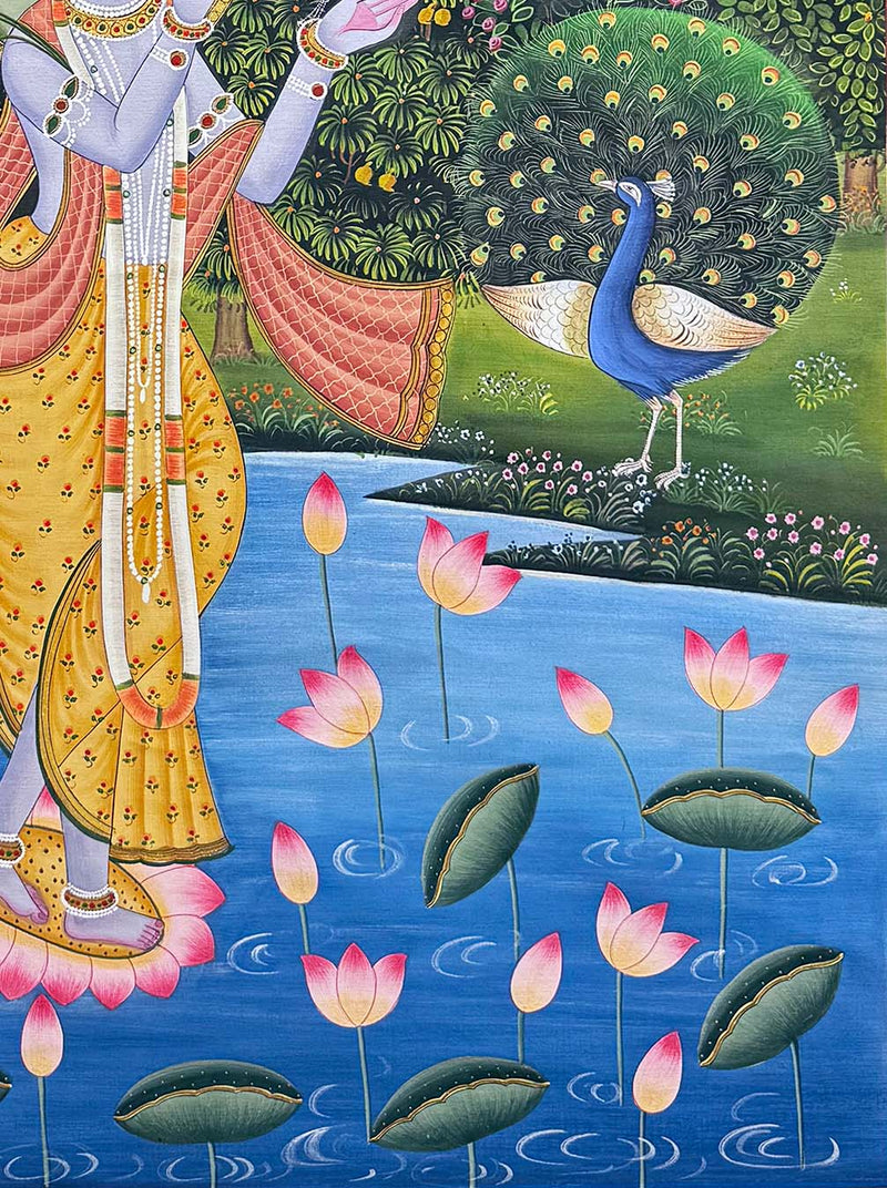 krishna painting, closeup 4