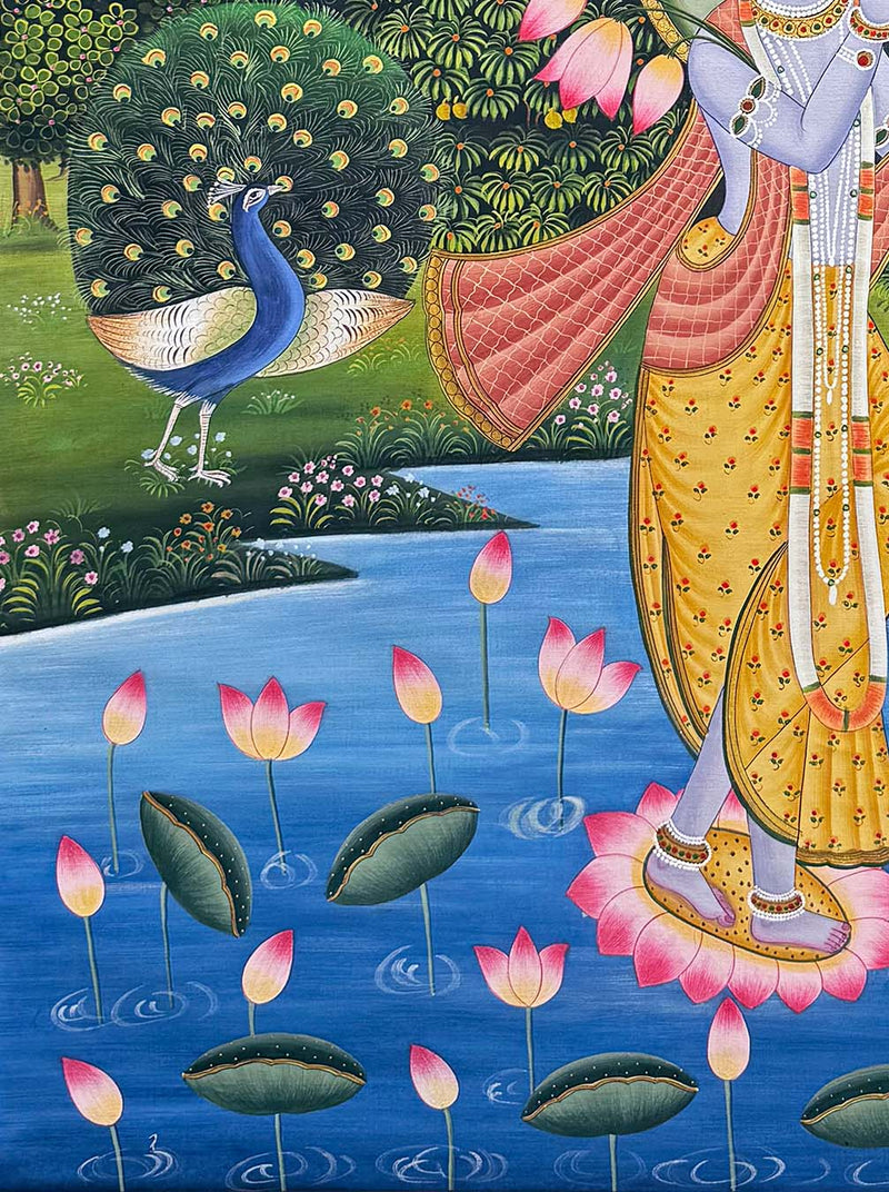krishna painting, closeup 5