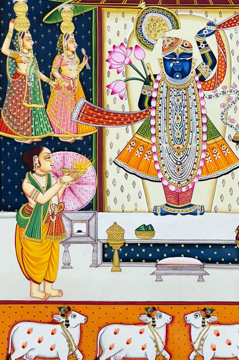 sharad purnima pichwai painting, angel 2