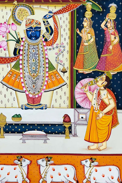 sharad purnima pichwai painting, angel 3