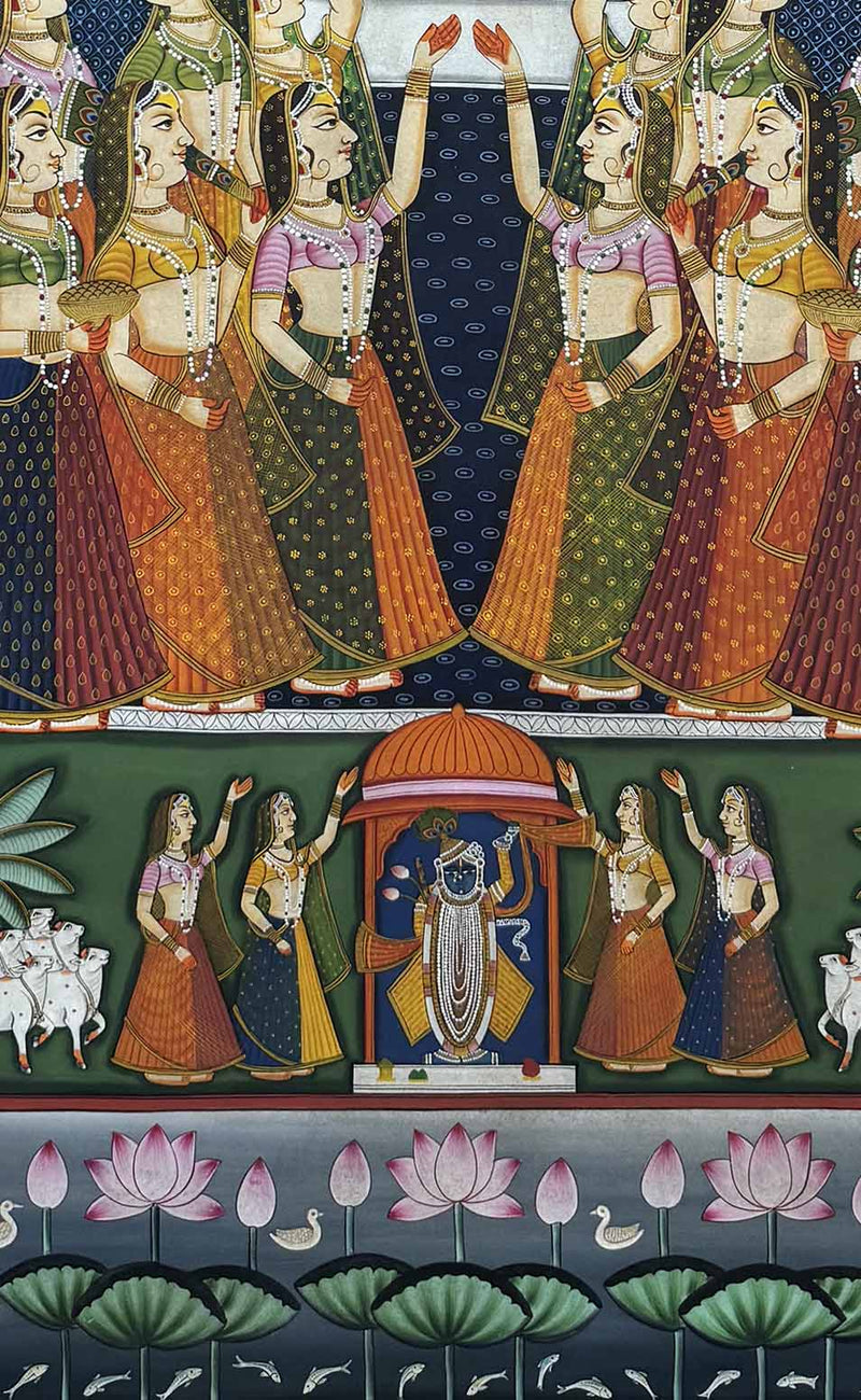 sharad purnima pichwai painting, angel 7