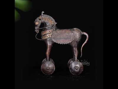Vintage Horse on Wheels (Brass / 18.7 inches / 16.4 Kg)