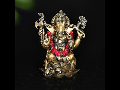 Large Fine Brass Ganesha Statue (22.5 inches / 31.27 Kg)