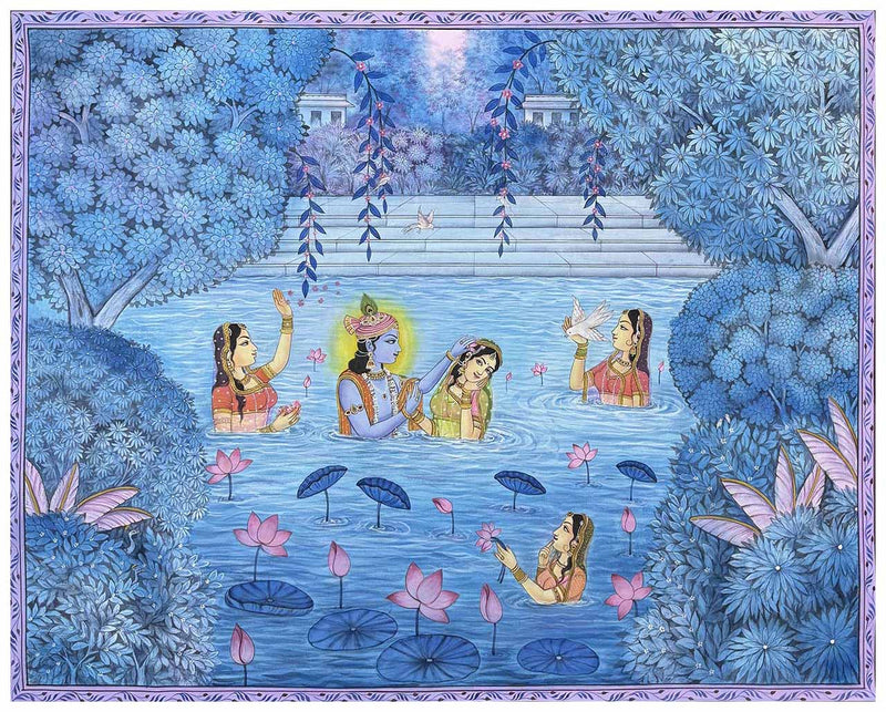 radha krishna painting