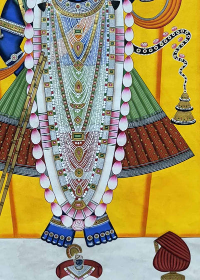 Shreenathji Darshan - Handmade Pichwai Painting (Unframed / 34 x 48 inches)