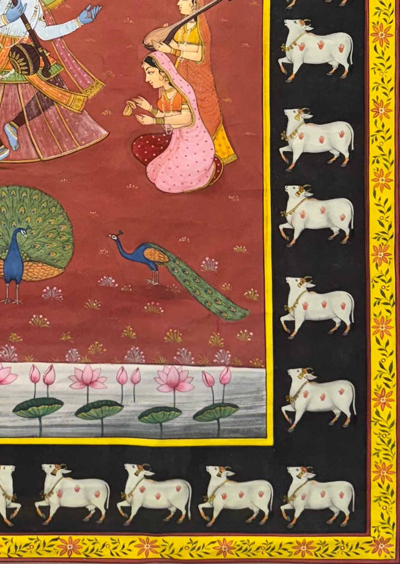 raas leela painting, closeup 3